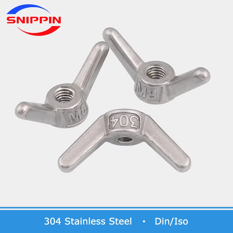 304 Stainless Steel Special-shaped Hand Screw Nut Butterfly Wing Thumb Nut Claw Nut M6 M8 M10 M12 M14 M16 M18 M20 M22 M24 M30
