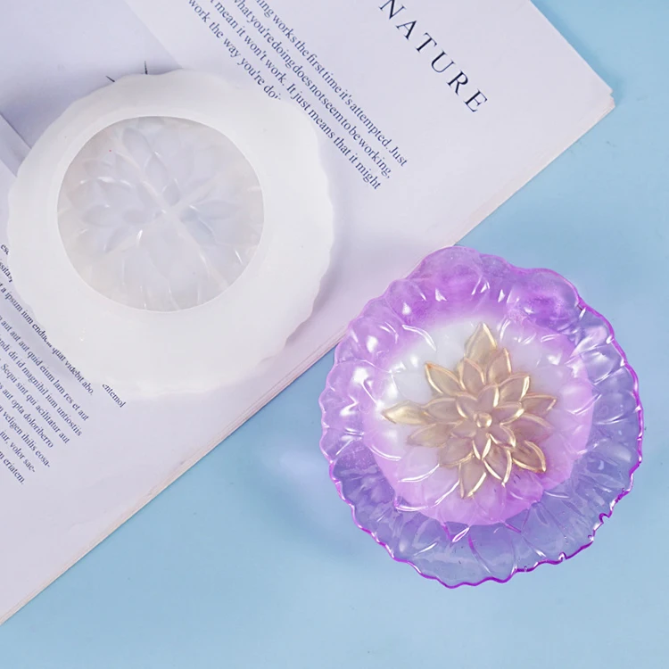 YS DIY Leaf Plate Petal Storage Mould Organizer Decoration Silicone Jewelry Mold Home Office Making Ashtray Candle Plaster Tools
