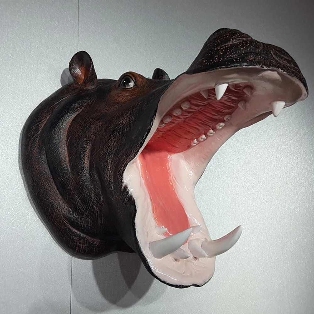 Customized life size fiberglass hanging props fiberglass resin elephant head for wall decor