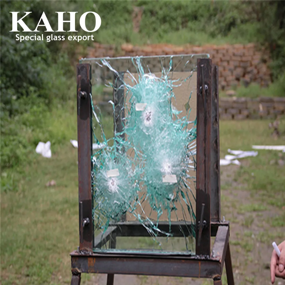 KAHO Bullet-proof Glass , 32mm 28mm Laminated Bulletproof Glass For Bank Counter