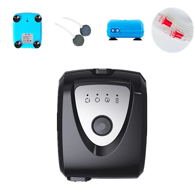 Portable USB rechargeable Ultra Silent Aquarium Compressor Oxygen Increase Air Pump for Fish Tank