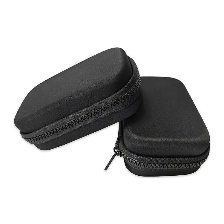 Black color zipper close closure simple eva storge durable hard shell protect portable carrying case