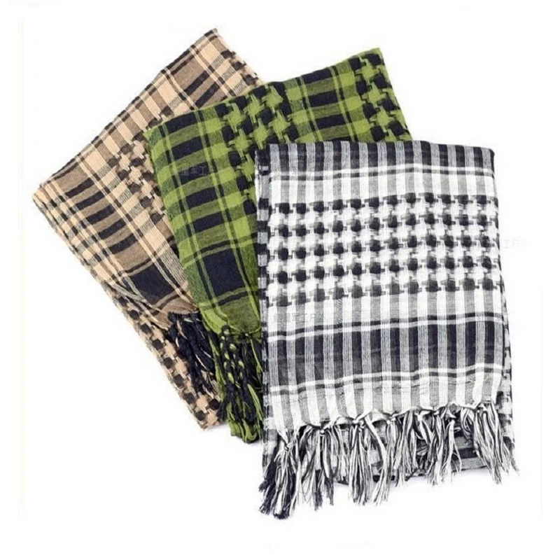 Custom outdoor tactics Arab Parsnips Square Muslim Sunscreen Breathable bib Middle East Thousand bird plaid camouflage cape