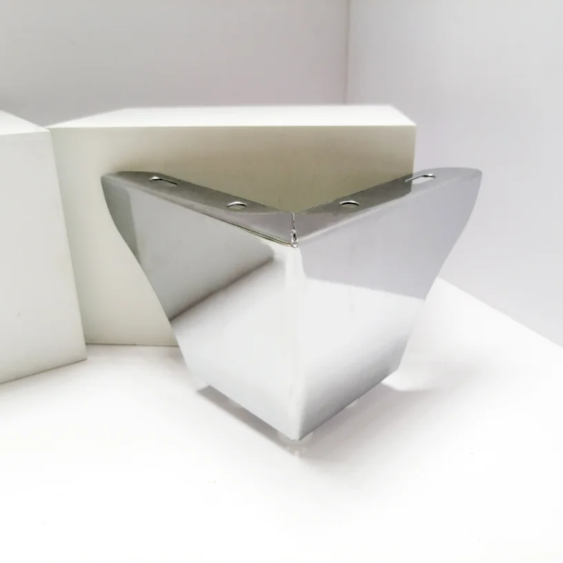 Rose gold or silvery iron sofa leg metal furniture legs factory low price cabinet table bed legs