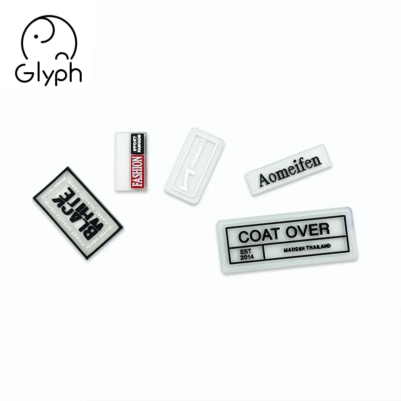 Factory Direct custom transparent  soft rubber patch for clothing