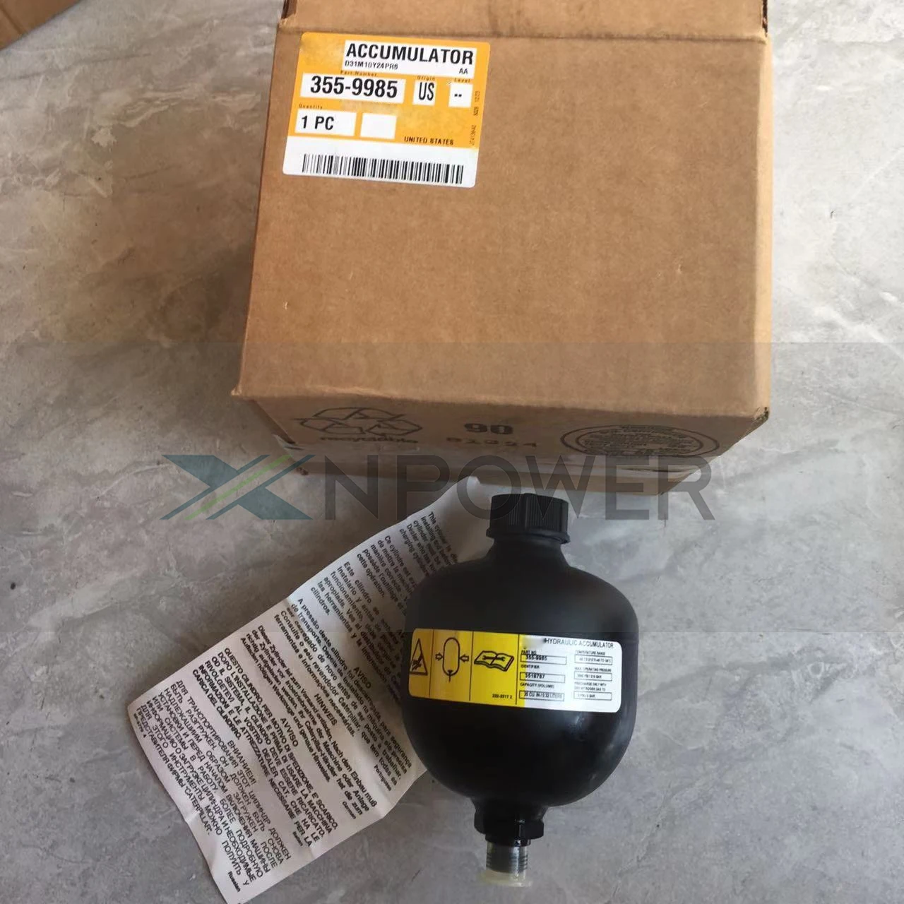 Excavator spare parts 355-9985 engine 3508 3512 3516 ACCUMULATOR 3559985 For Caterpillar