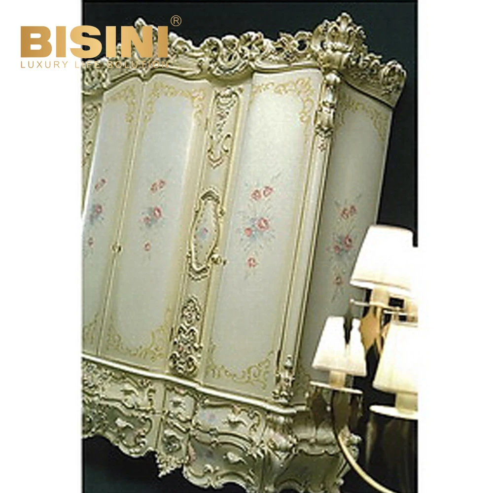Exquisitely carved decorative patterns solid wood wardrobe with 2;4;6 door hand-carved flowers Bedroom furniture wardrobe