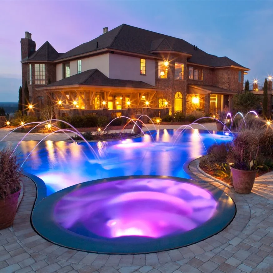 Easy Installation Bright Laminar Jumping Jets Water Fountain