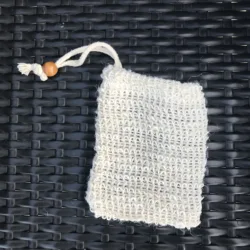 Soap Saver Bag Natural  Exfoliating Pouch for Foaming and Drying  Bars Shower  (13.5 x 9 cm, Beige)