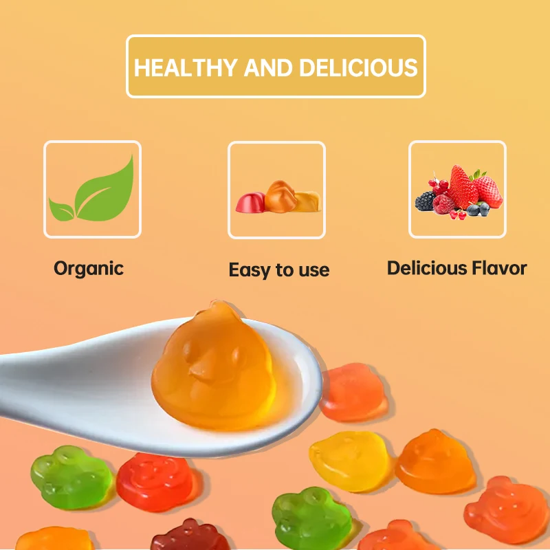 Vegan Immune Booster Supplements Formula Daily Multivitamin Gummies With Calcium Vitamin D3 For kids