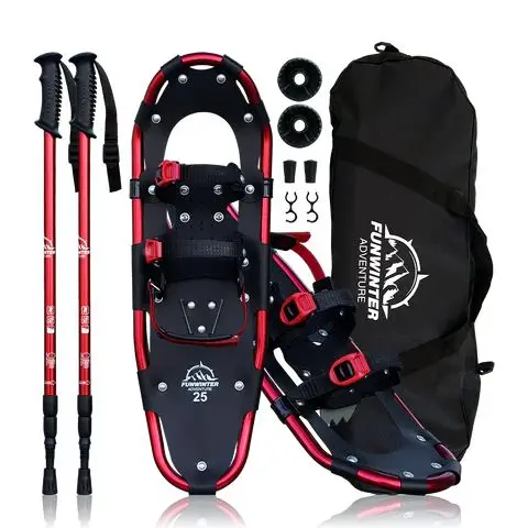 BSCI Factory OEM Wholesale Custom CE snowshoes aluminum with snowshoe bag Funwinter snow snowshoe binding adjustable