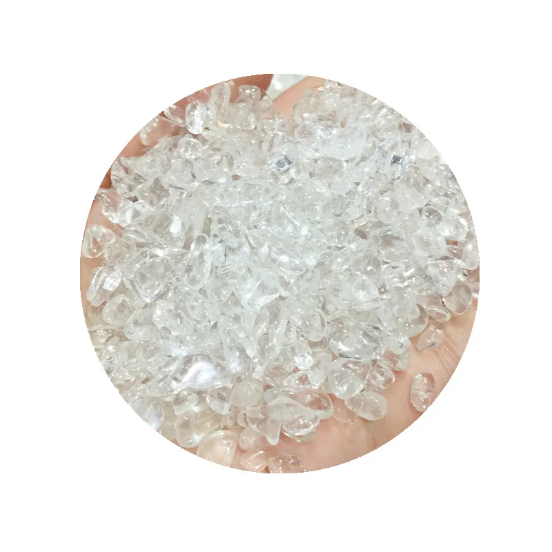 Оптовая продажа, высококачественный натуральный прозрачный кварцевый гравий, белый кристалл, опущенный камень для украшения