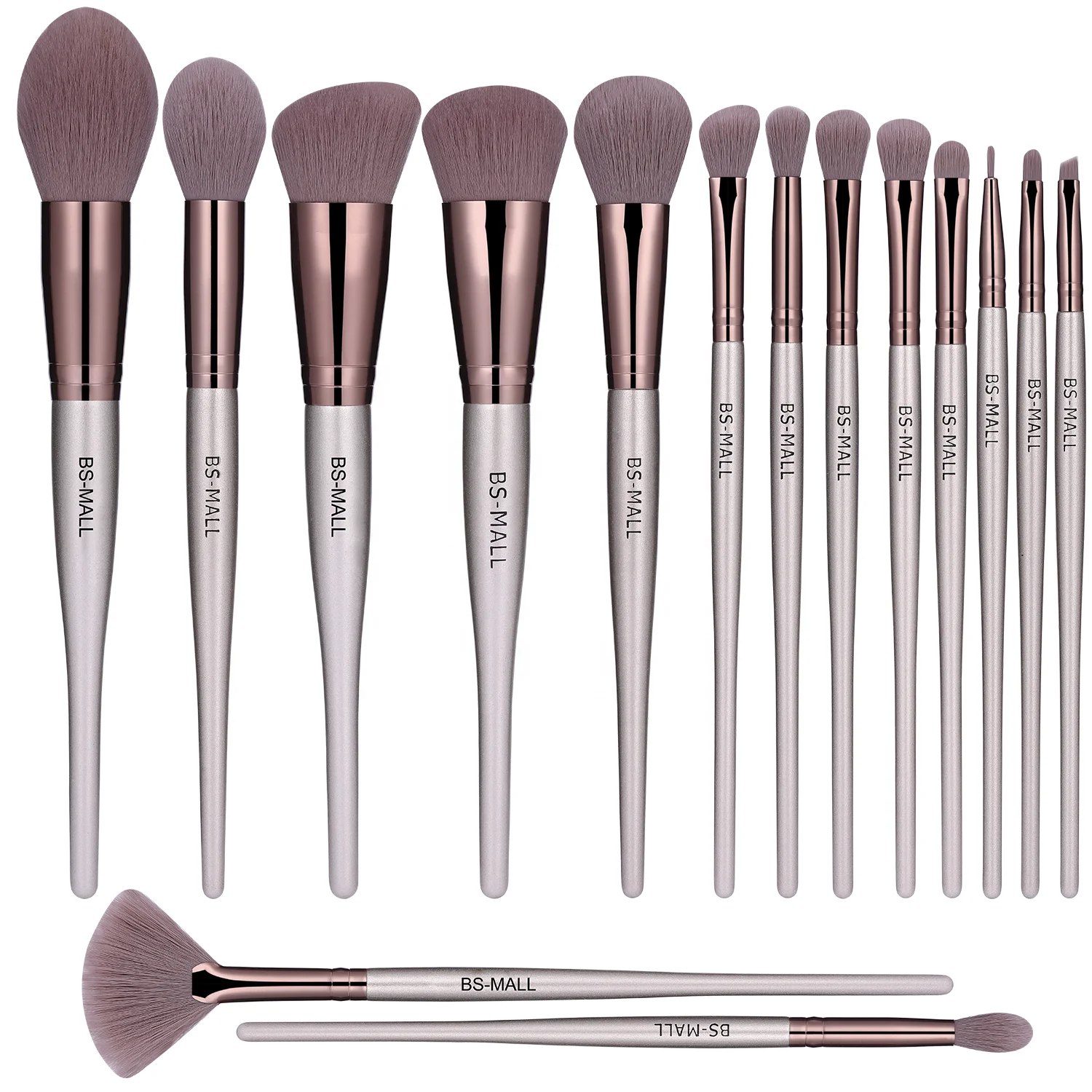 Luxury 15PCS Vegan Makeup Brushes OEM ODM Wholesale Synthetic Private Label Face Cosmetic Makeup Brush Set