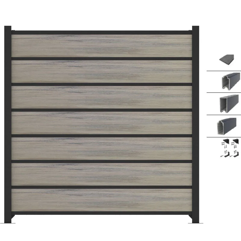 1.8M*1.8M DIY size Antique composite fencing Trellis Garden Wpc Panel Fence for outdoor