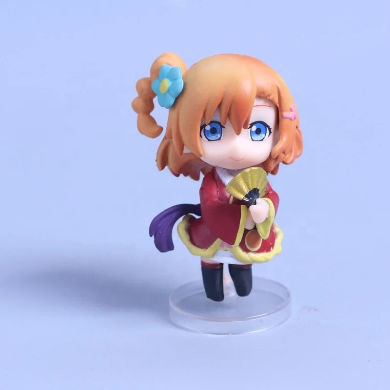 6CM Anime Figure Love Live Random One Q Version Kotori Minami Sonoda Umi Honoka Kimono Model Dolls Toy Gift Collect PVC
