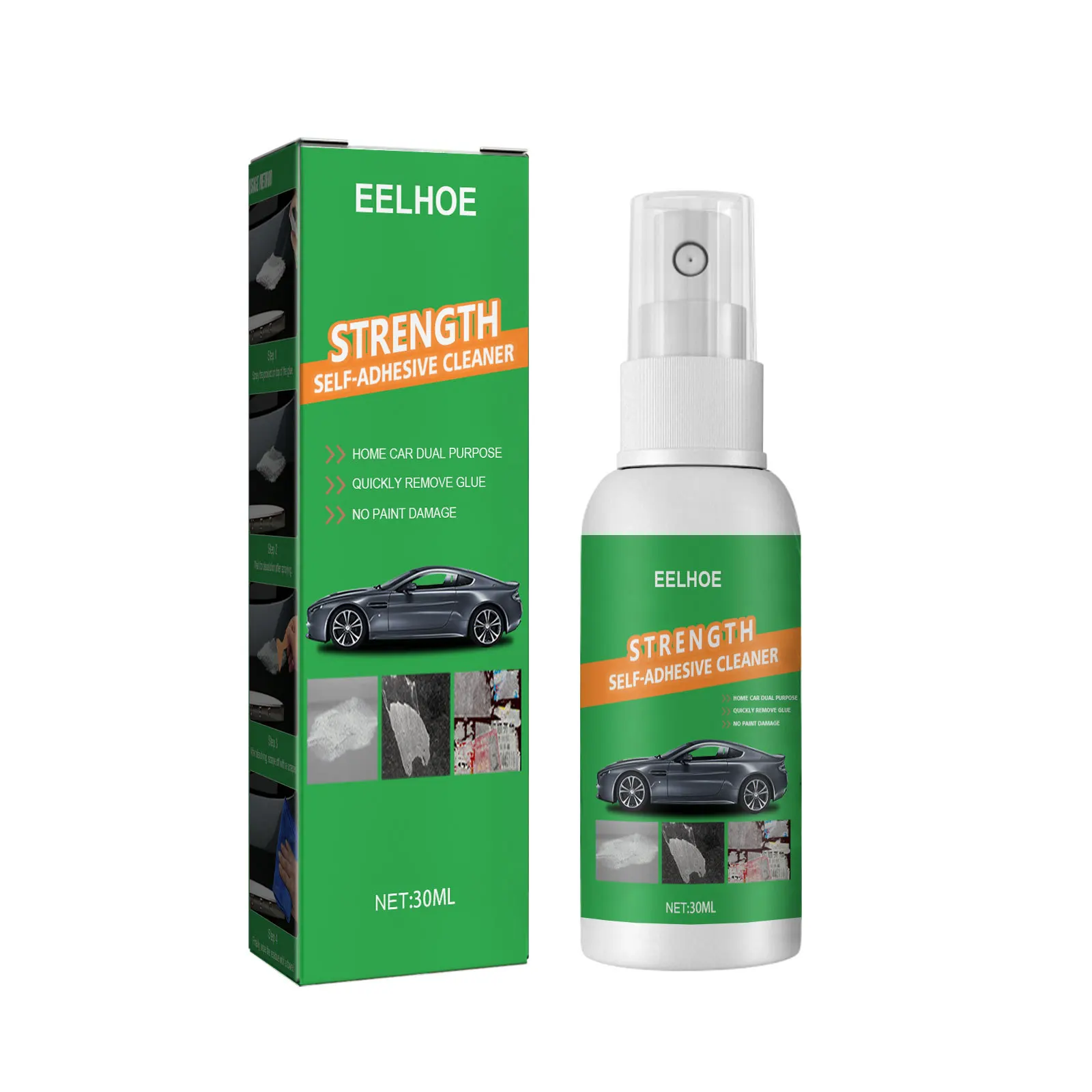 Wholesale EELHOE 30ml Glue Easy Cleaning Spray Car Windshield Adhesive Remover Self Adhesive Cleaner