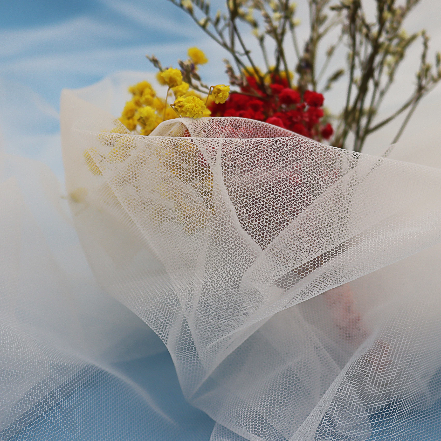 100% Polyester Hexagonal Transparent Mesh Fabric Roll for Mosquito Net Wedding Dress Wedding Petticoat Tent on sale