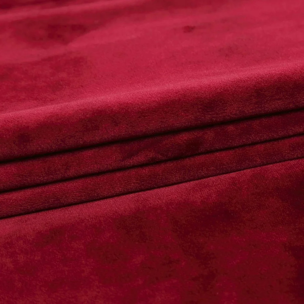 Factory price solid warm soft velvet luxury christmas eyelets curtain