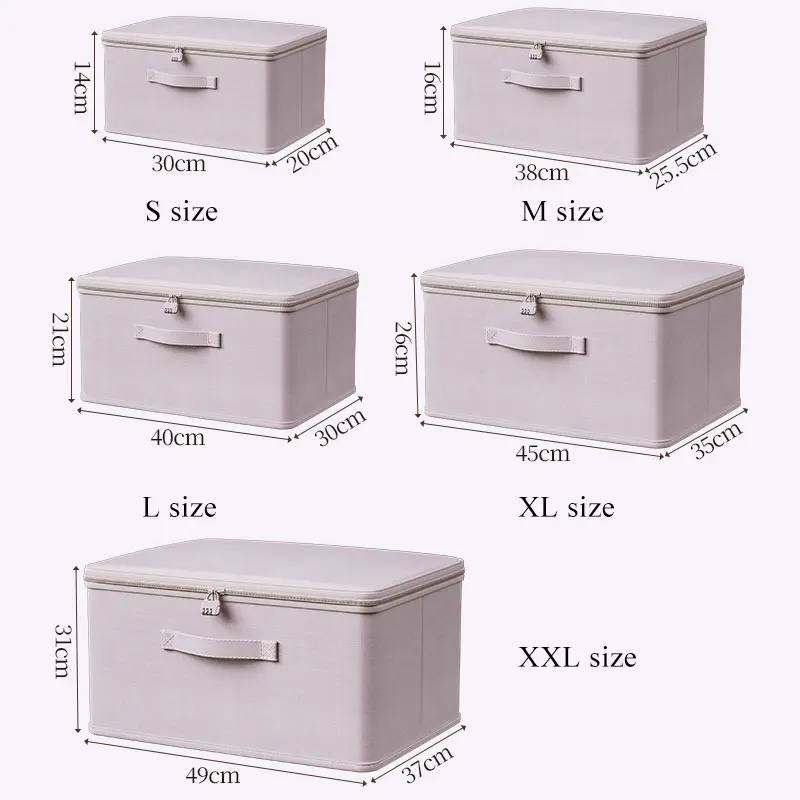 Foldable Box Storage Cotton Storage Box with Lock Organizer Closet