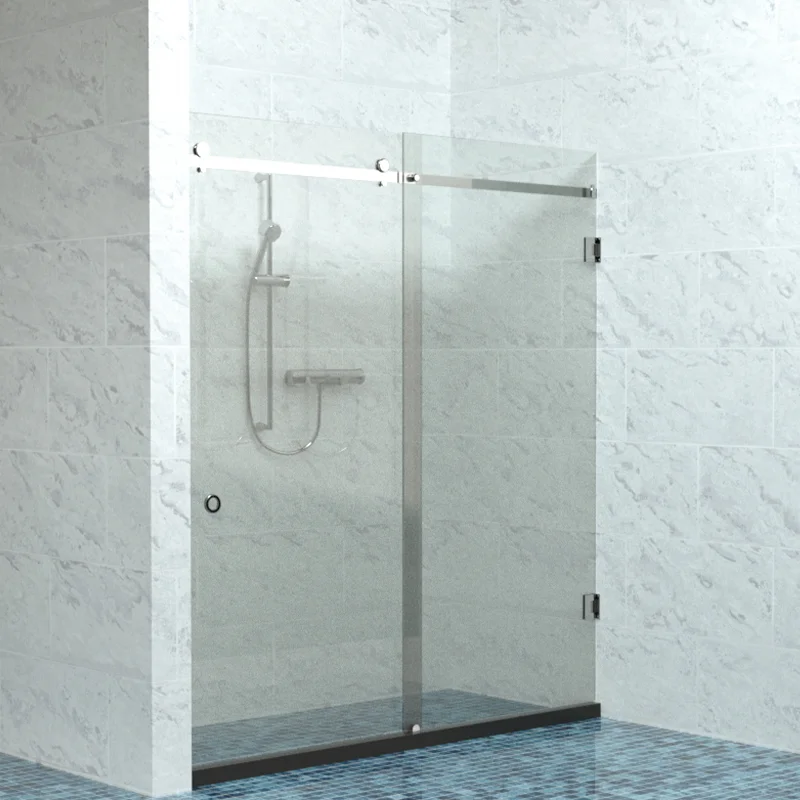 Hotel Wholesale Factory Price Customizable Sliding Tempered Glass Shower Enclosure