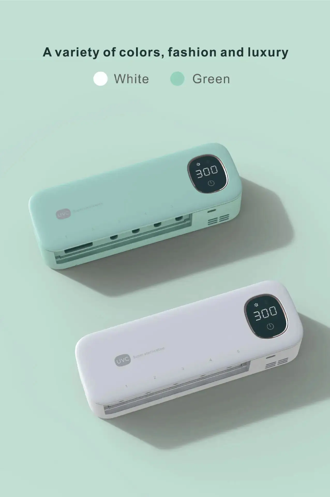 Wall-mounted Toothbrush Wind Drying UVC LED Toothbrush Sanitizer for Home Waterproof Bathroom Accessories