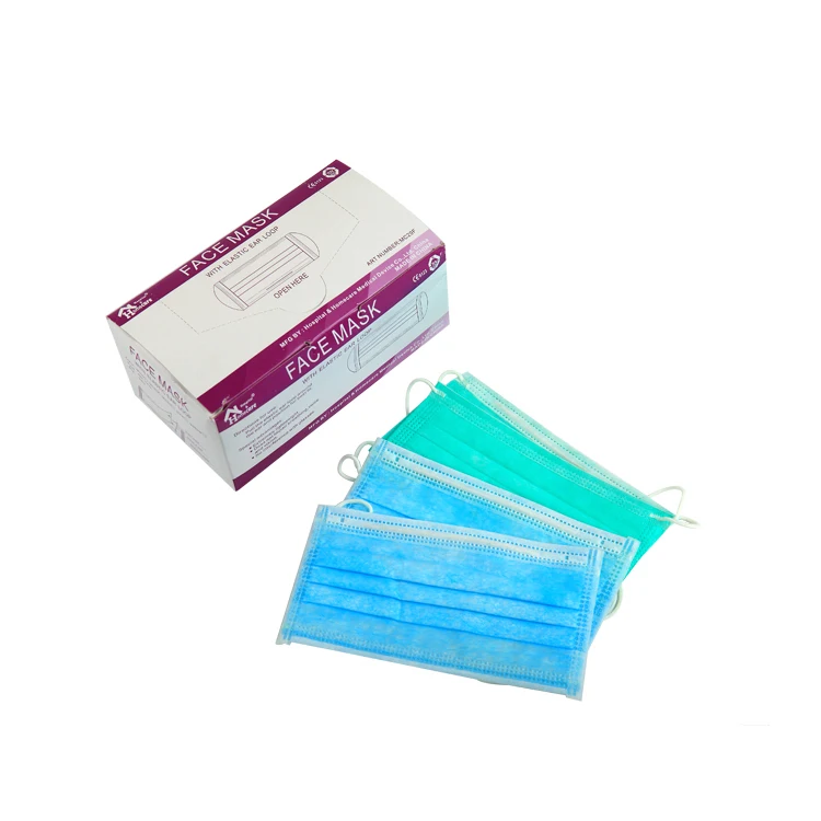 Одноразовая 3-слойная Нетканая маска для лица с ушной петлей