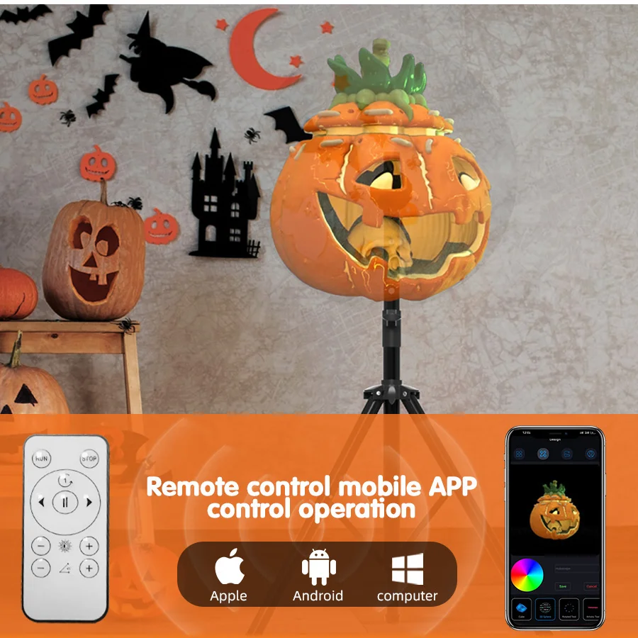 YHPD42H High Tech 3D Holographic Advertising Machine Projection 42cm Circular Display Screen With 244 Full Color LED 3d hologram