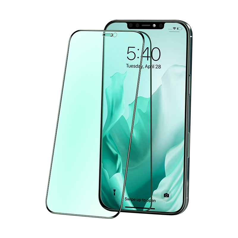 Joyroom screen protector green light protection eye tempered glass film 2.5D Full Cover Screen for iphone 12 mini pro max