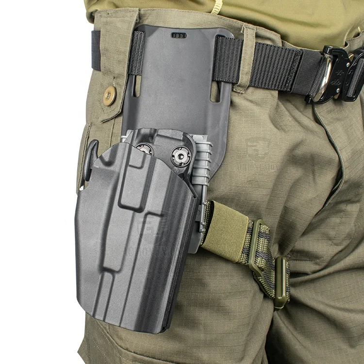 Outdoor Adjustable leg tool holster Molle Tactical Thigh upper Drop Leg Holster with QLS 19 22 thigh strap Universal belt loop