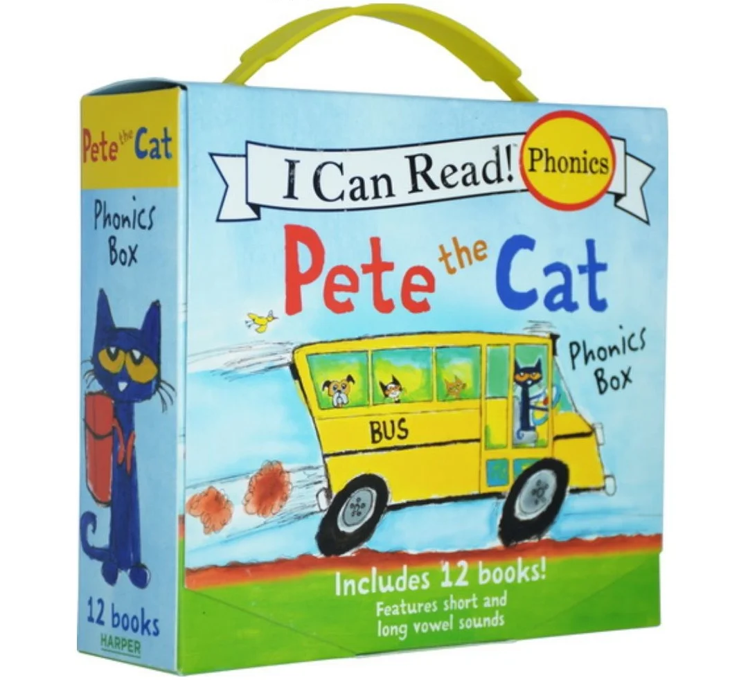 12 книжек/набор, я могу читать английскую историю с кошкой