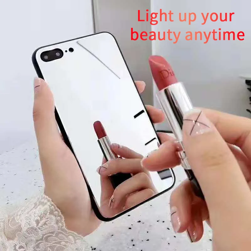 Radiation Blocking Phone Case For Iphone X Mobile Shell Personality Ip8/7Plus Mirror Glass 6S Thin Mobile Phone Hard Case Cover