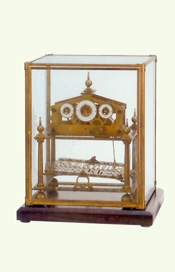 20 секунд прямоугольный конгрив-Роллинг шарового полированное антикварное латунь настольные часы с деревянным основанием и стеклянная крышка JG9002-1