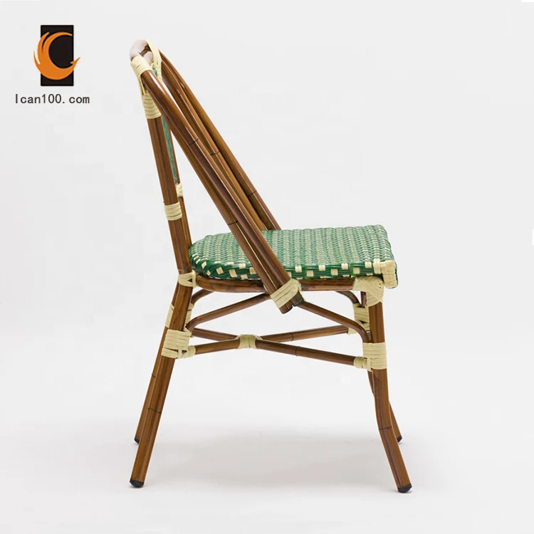 China Manufacturer Mediterranean Uk Style High Quality Woven Rattan Chair Rattan Chair Outdoor Dining Chair Chaise Bistrot