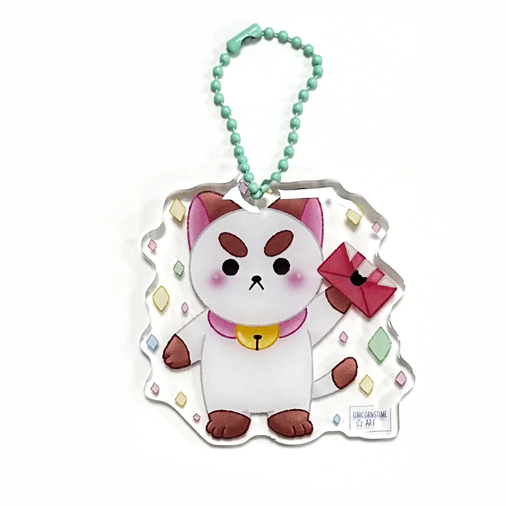 New Creative Fashion Fun Customizable Cartoon Image Epoxy Resin Thickened Rainbow Acrylic Keychain Color Gradient Keychain