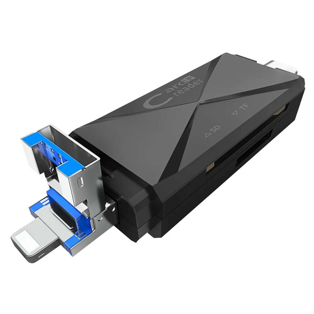 Usb3.1 Type-c Usb Card Reader Tf Card Reader Multifunction Support For Sd Tf 5in one Usb Card Reader