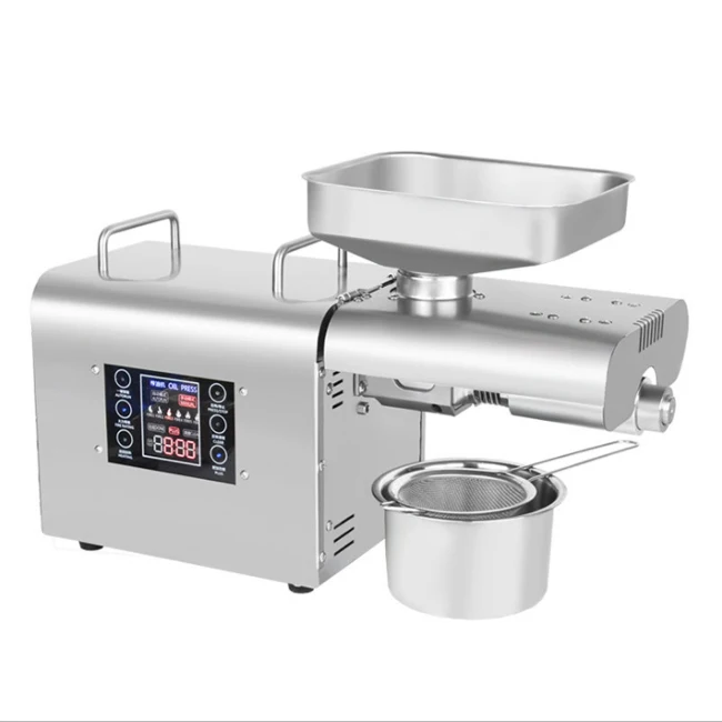 hydraulic oil press machine stainless steel LCD touch screen home and commercial  olive oil machine cold press