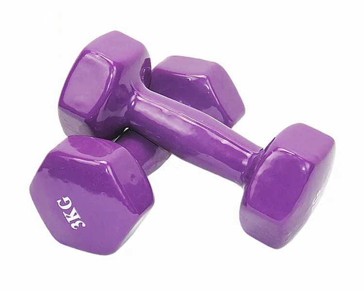 Factory Wholesale Gym Training Exercise Mini plastic Vinyl Dumbbells