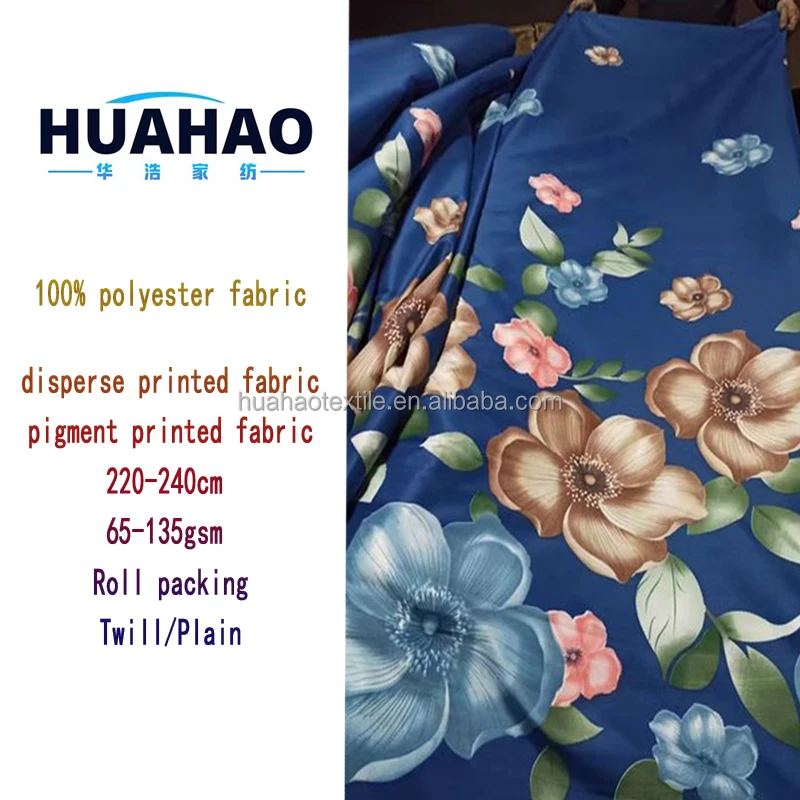 customized disperse printing polyester bed sheet bedding set raw material fabrics
