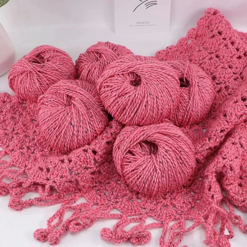 ZENGLONG 70% long staple cotton 20% mohair 10% blended yarns 21S 50g/roll colorful hand knitting