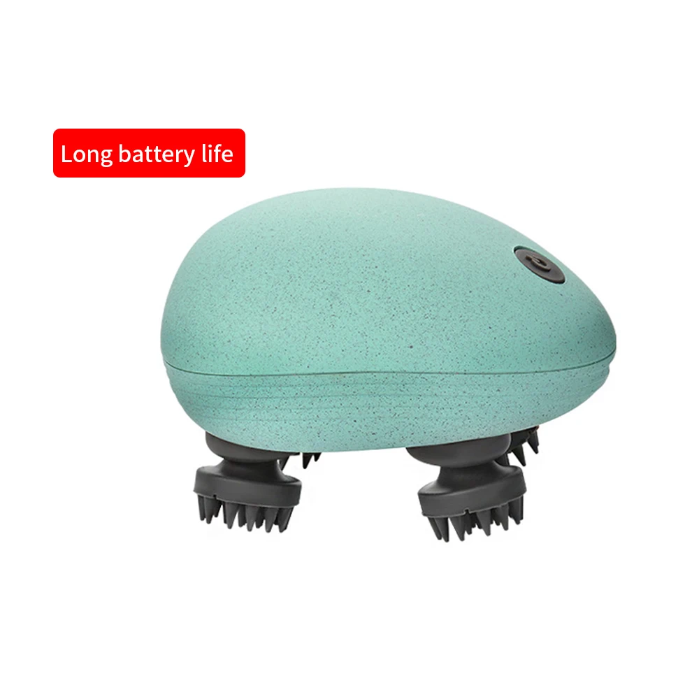 
new model mini automatic head silicone vibrating shampoo brush electric hair scalp massager comb 