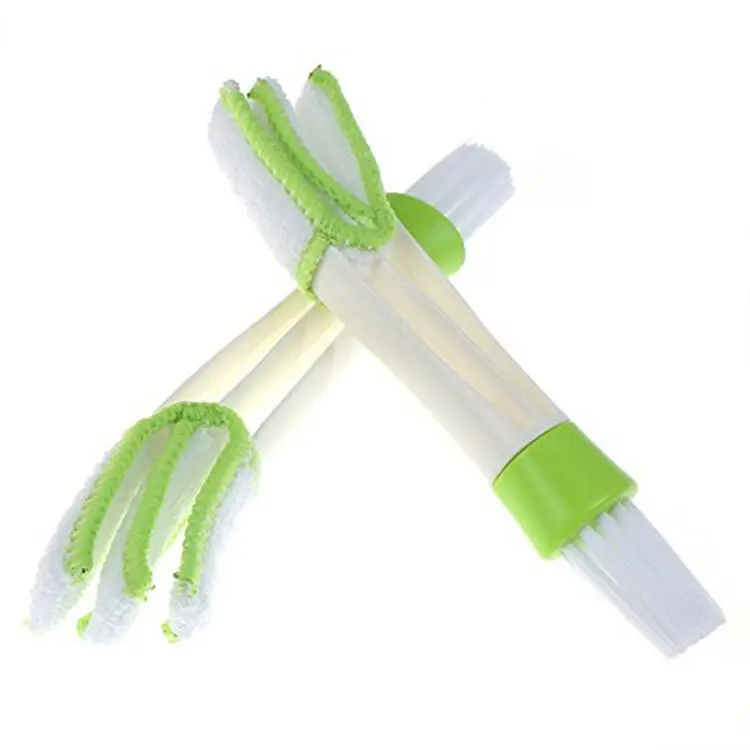 
Amazon Hot Sale Double Head Car Air Conditioner Vent Slit Cleaner Brush Window Dusting Blinds Keyboard Cleaning Brushes 
