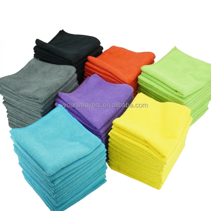 250GSM Soft 16x16in Car Wash Cloth High Quality All Purpose Microfiber Towel Custom Micro Fiber Cleaning Auto Detailing Cloth