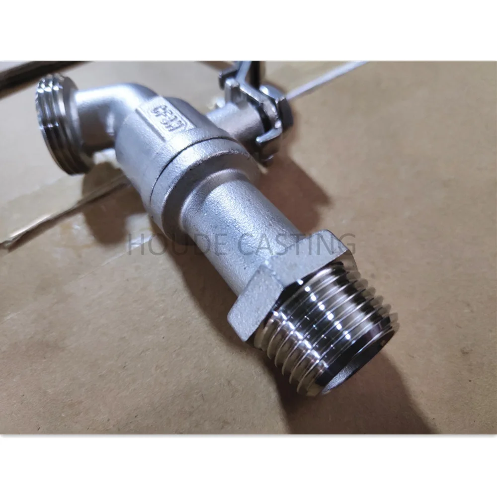
manufacturer provided PED CE approved with test cert. acc. to EN 12266`stainless steel bibcock ball valve for plumbing 