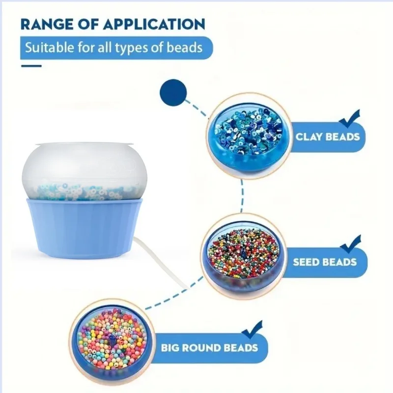 New Arrive USB Bead-spinner Stringing Beads Tools Automatic High Quality Plastic Bead Spinner For Jewelry Bracelet Design Making