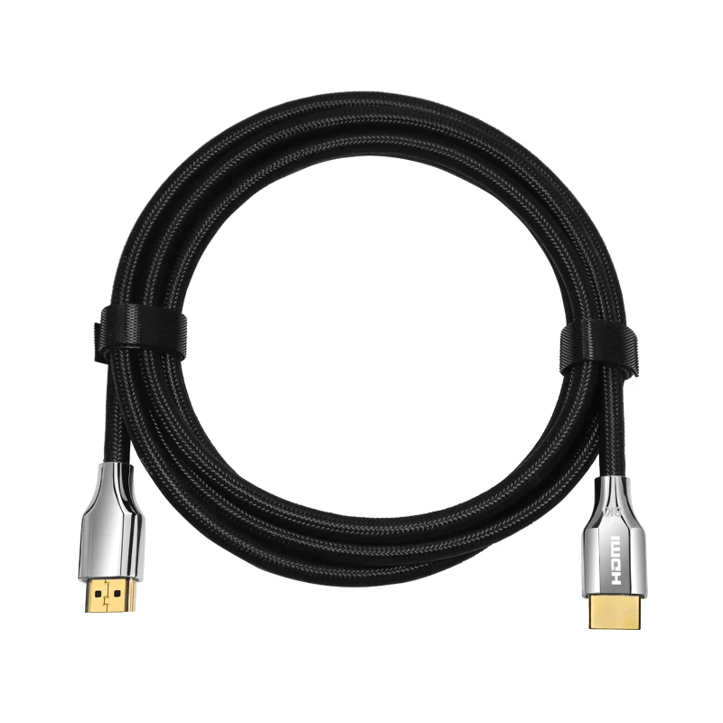 Poshshine Manufacture Hdmi Cable Male To Male Support 8K 60Hz Wholesale Price Zinc Alloy Silver Colour Customize 8K Hdmi Cable