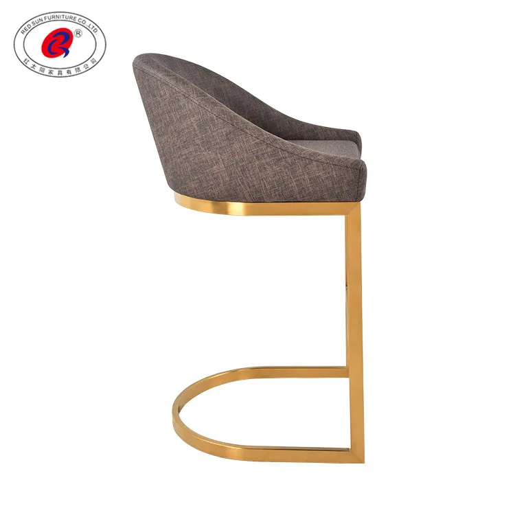 Новый дизайн, высокий барный стул с золотым металлом, современный роскошный высокий промышленный винтажный высокий барный стул
