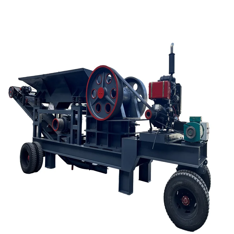 mobile jaw crusher 400x600  jaw crusher with tire  lowest price jaw crusher machine