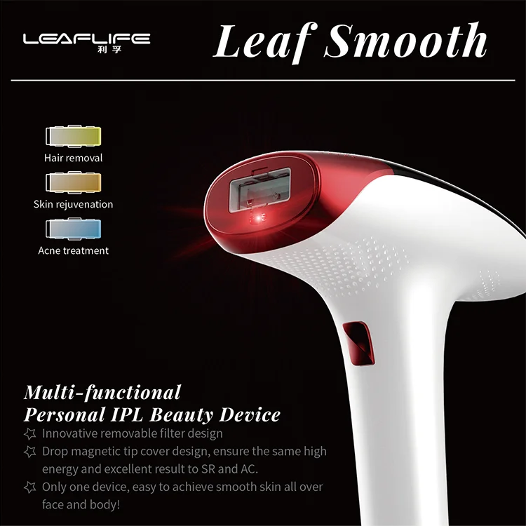 2021 LeafSmooth IPL фотоаппарат для лица домашнего использования лазерное устройство удаления волос