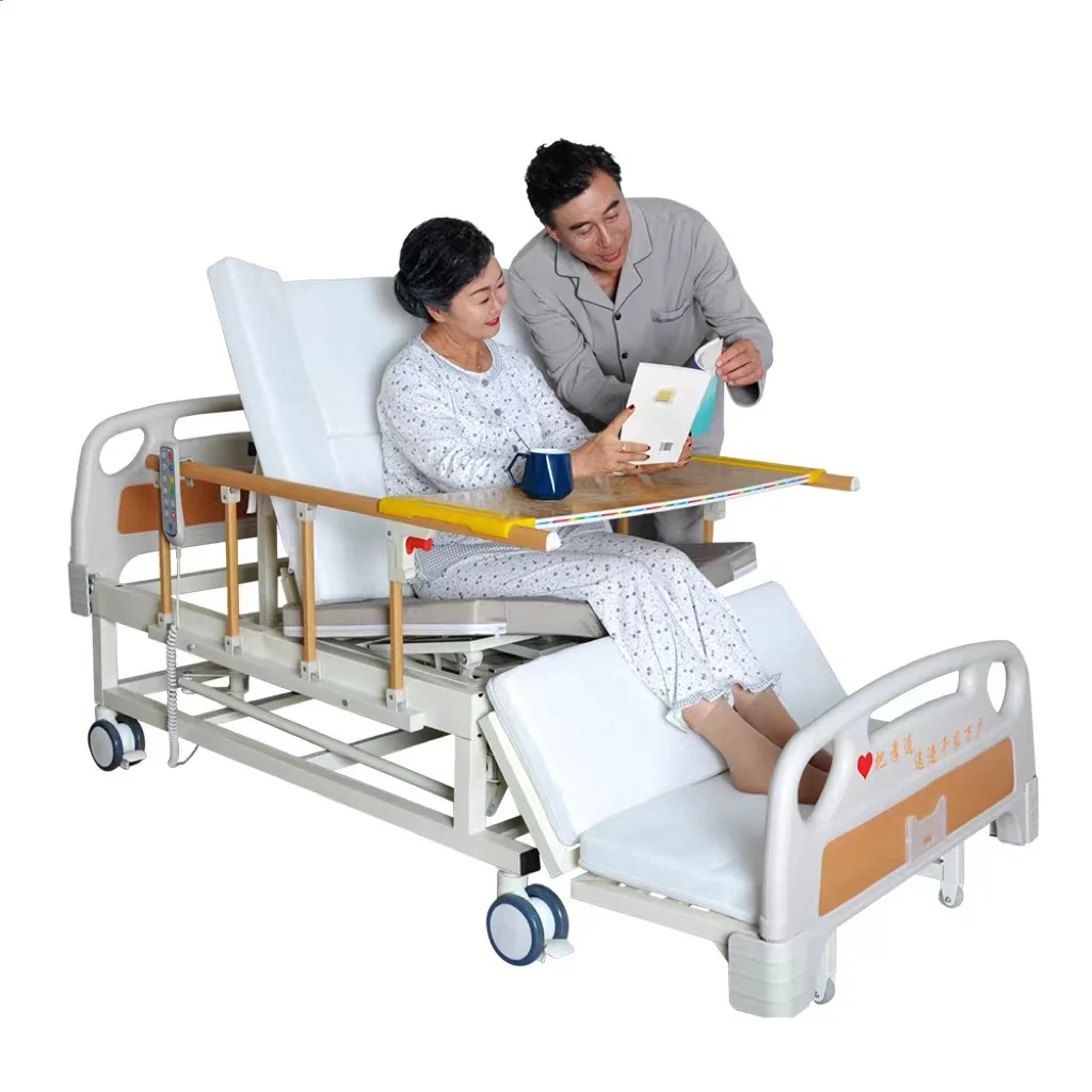 Electric Full Curve Turnover Medical Home Care Nursing Bed With Toilet Hospital Beds For Home Sale