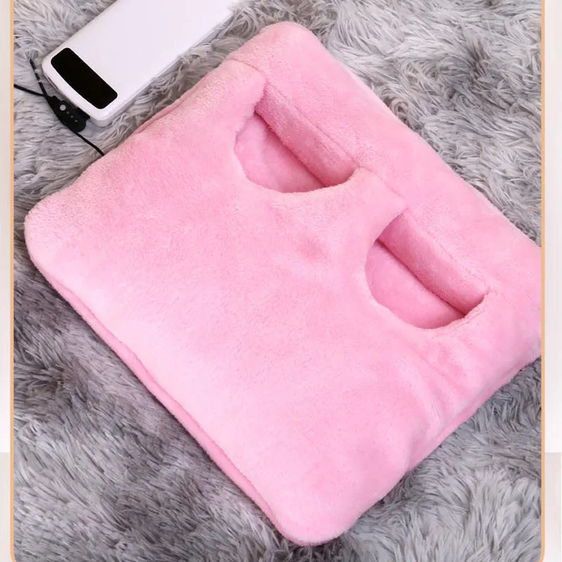 EMAF usb electric bear hot heating shoes foot warmers flannel slippers plush usb instant hot zipper pad reusable foot warmer